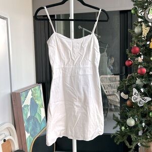 brandy melville 100% white minidress